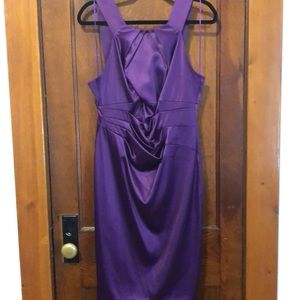 Purple Satin Dress